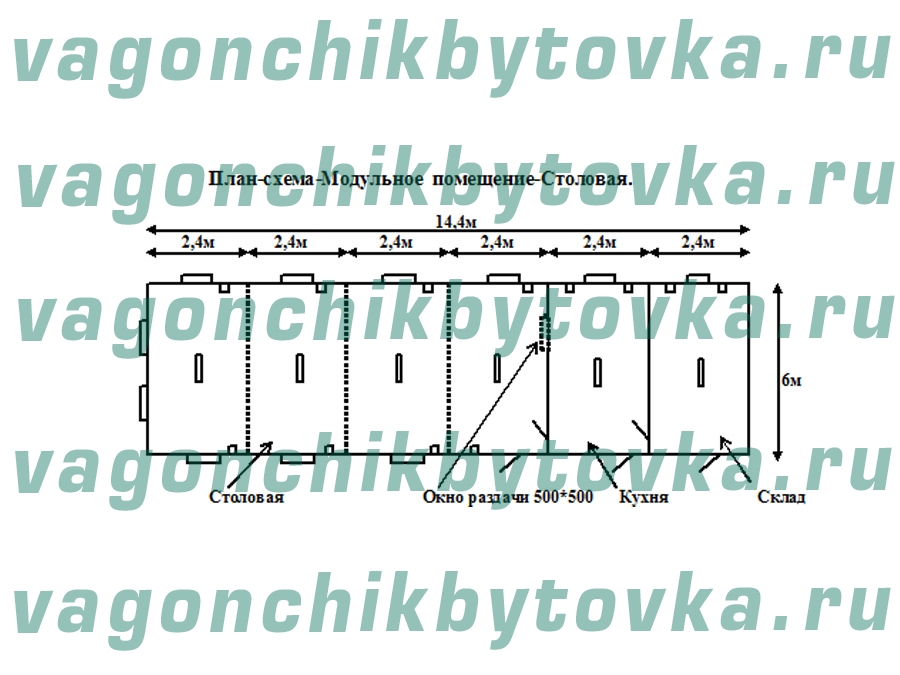 Столовая модульная для туристических объектов